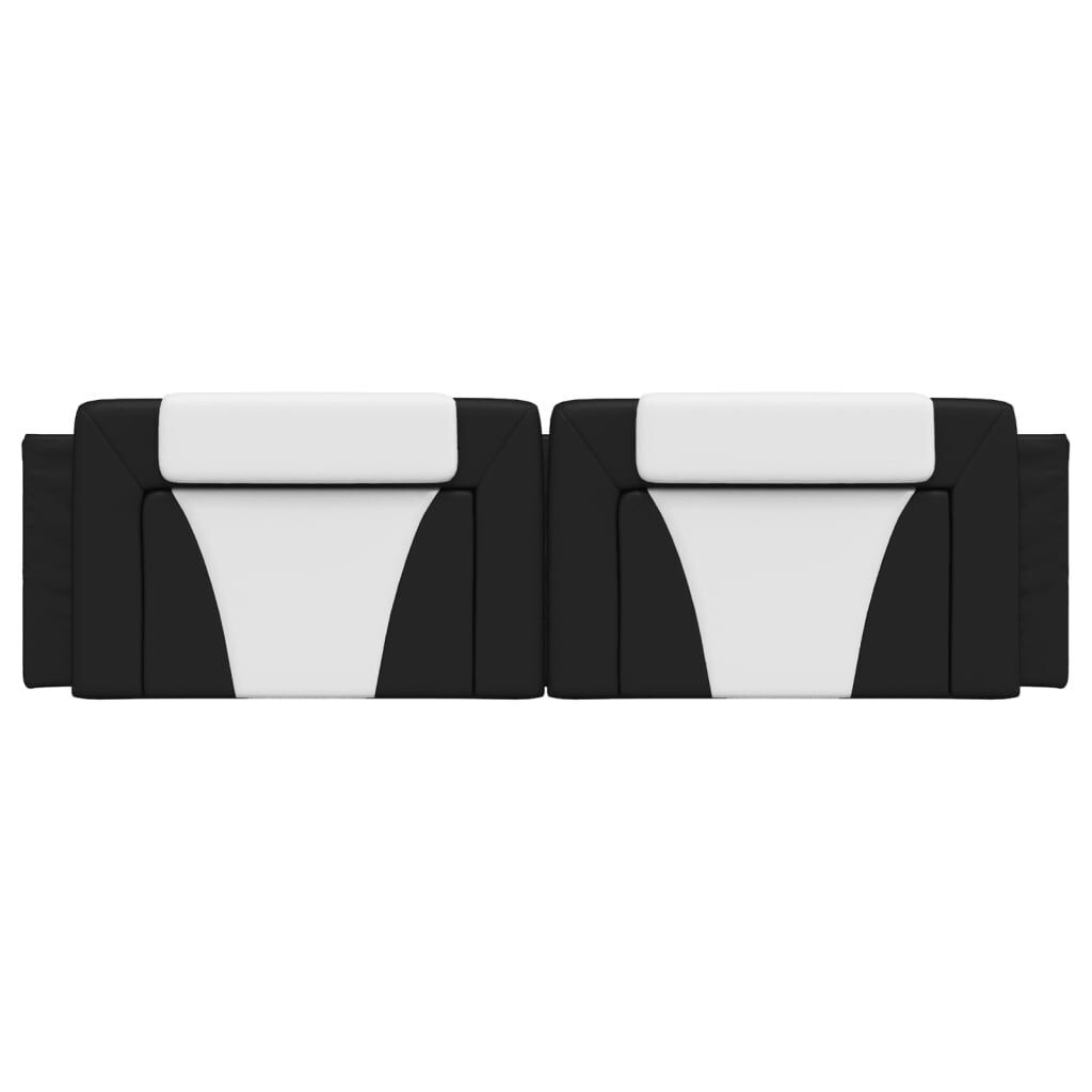 Headboard Cushion Black and White 180 cm Faux Leather Price