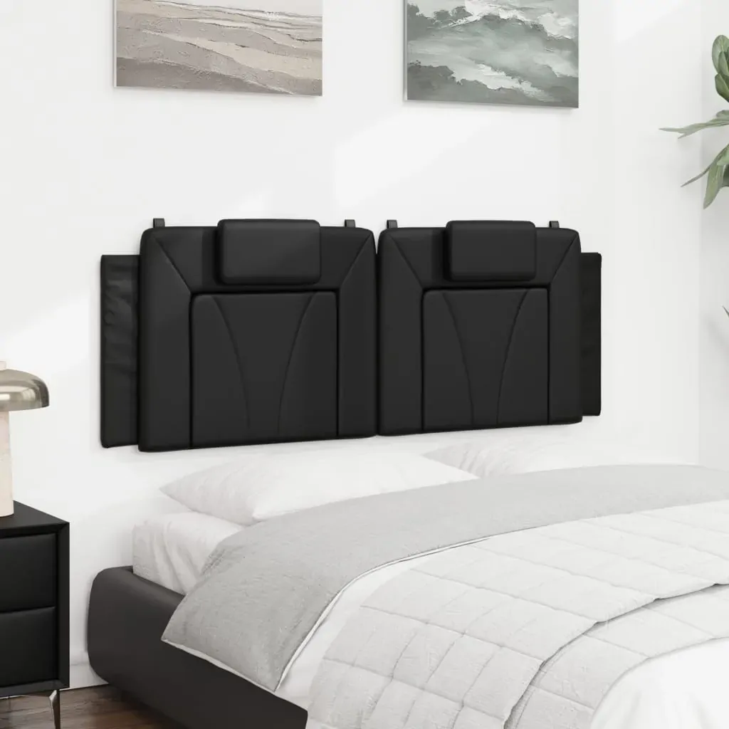 Headboard Cushion "Viana" Black 152 cm Queen Faux Leather Price