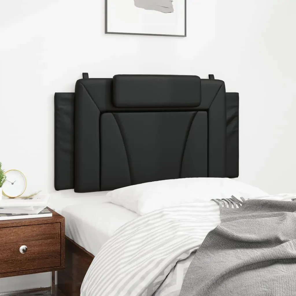 Headboard Cushion "Viana" Black 107 cm King Single Faux Leather Price