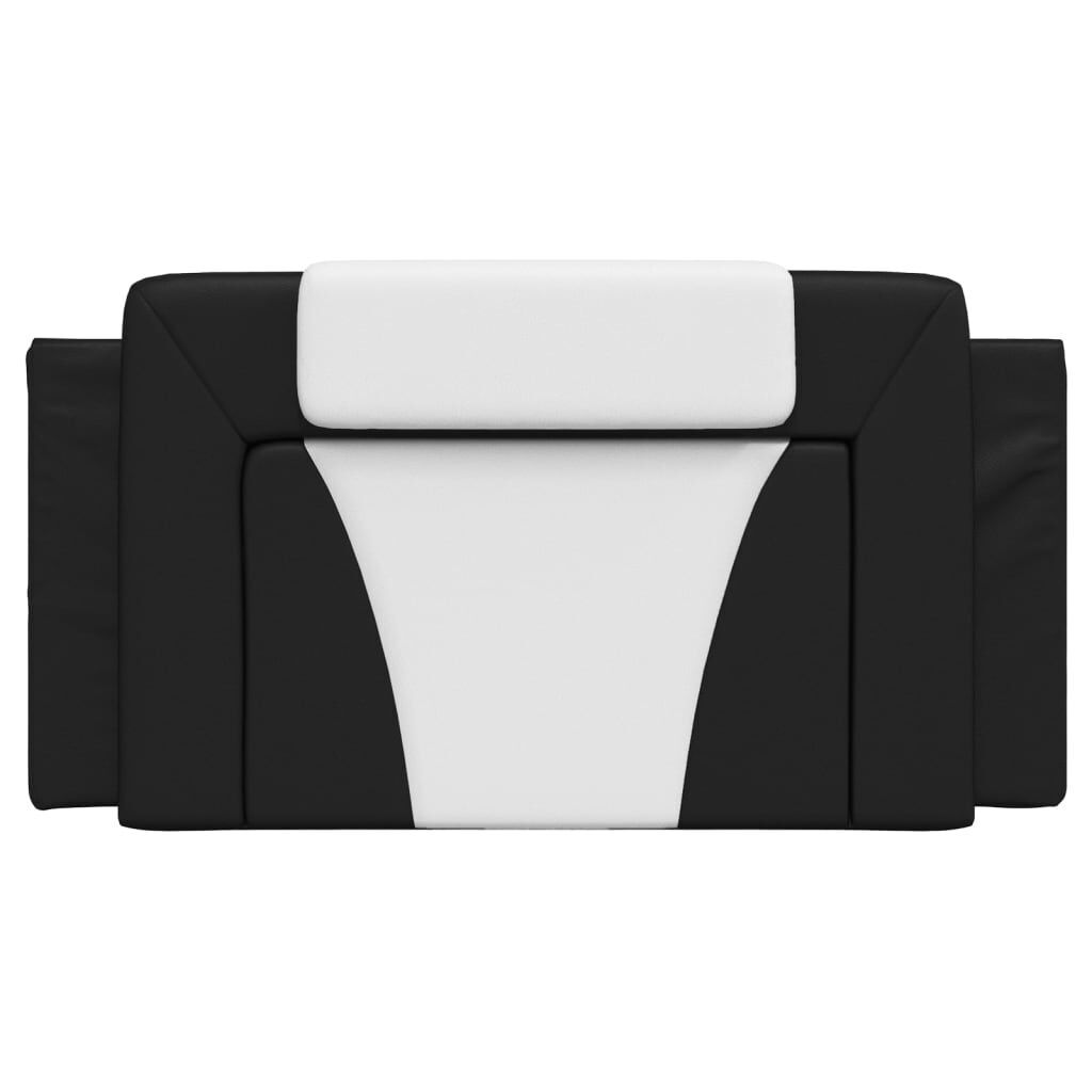 Headboard Cushion Black and White 107 cm Faux Leather Price