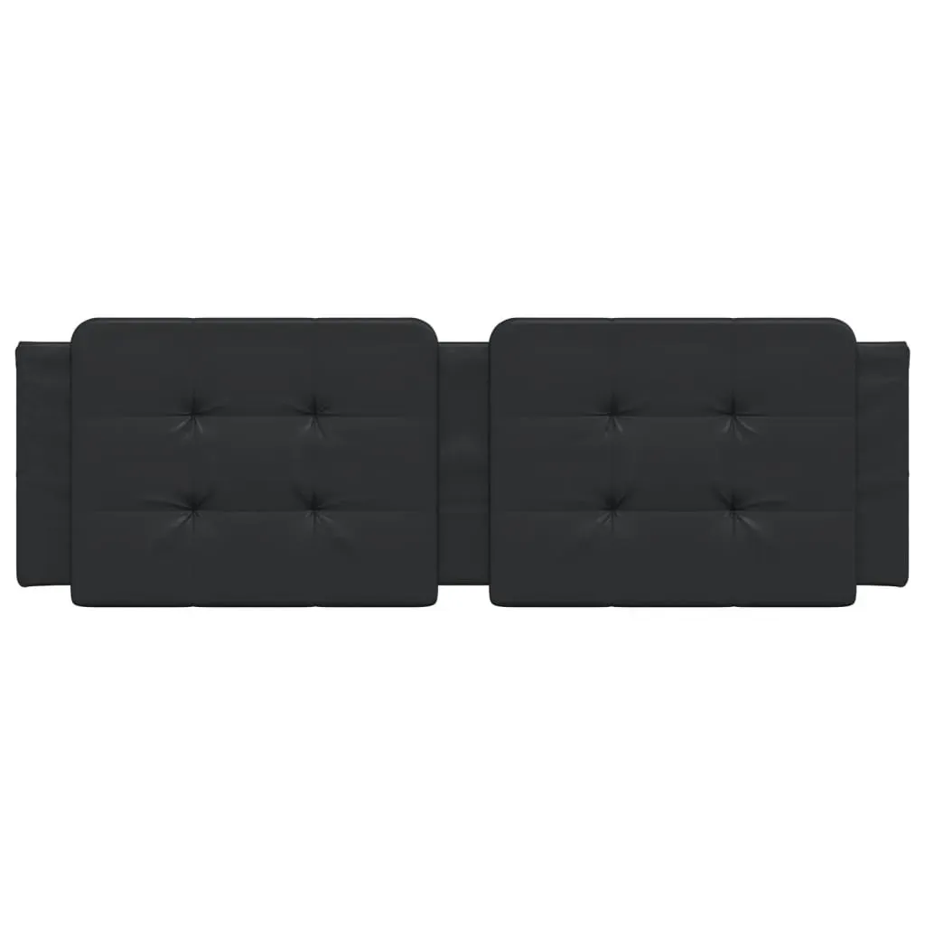 Headboard Cushion "Zadar" Black 152 cm Queen Faux Leather Price
