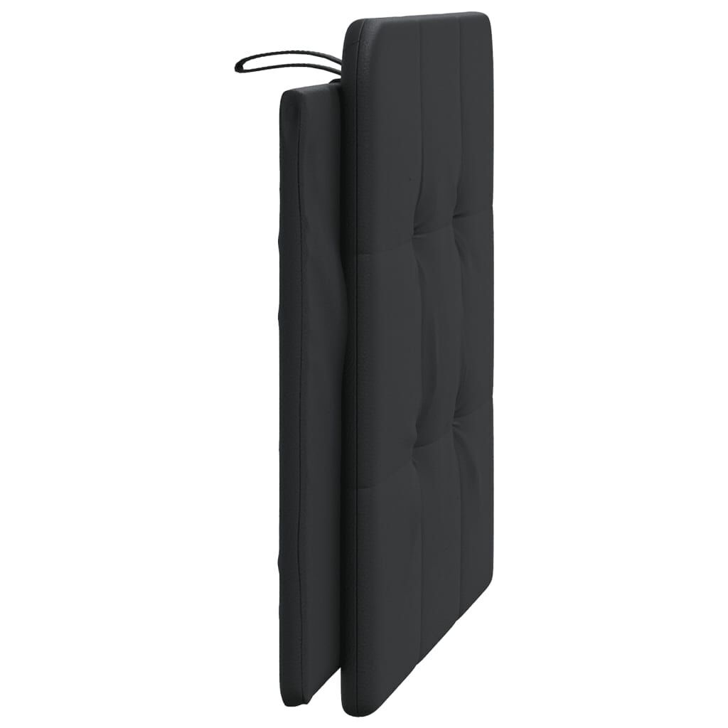 Headboard Cushion Black 107 cm King Single Faux Leather Price