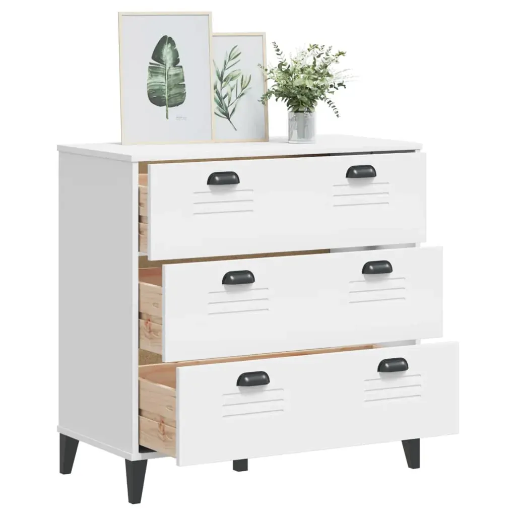 Drawer Cabinet VIKEN White Engineered Wood Price