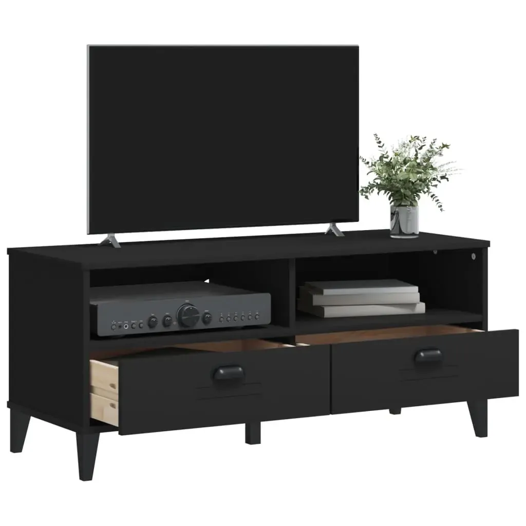 TV Cabinet VIKEN Black Engineered Wood Price