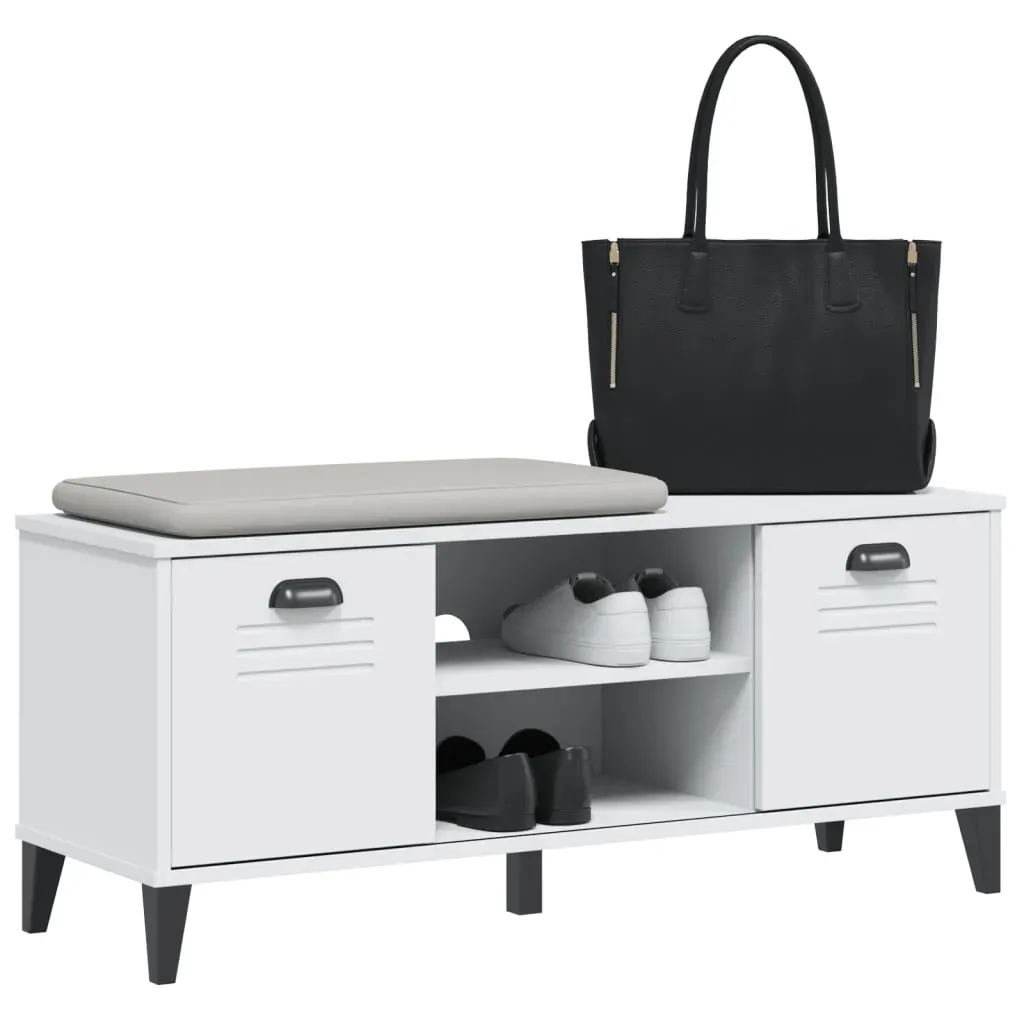 Shoe Bench VIKEN White 106x35x45 cm Engineered Wood Price