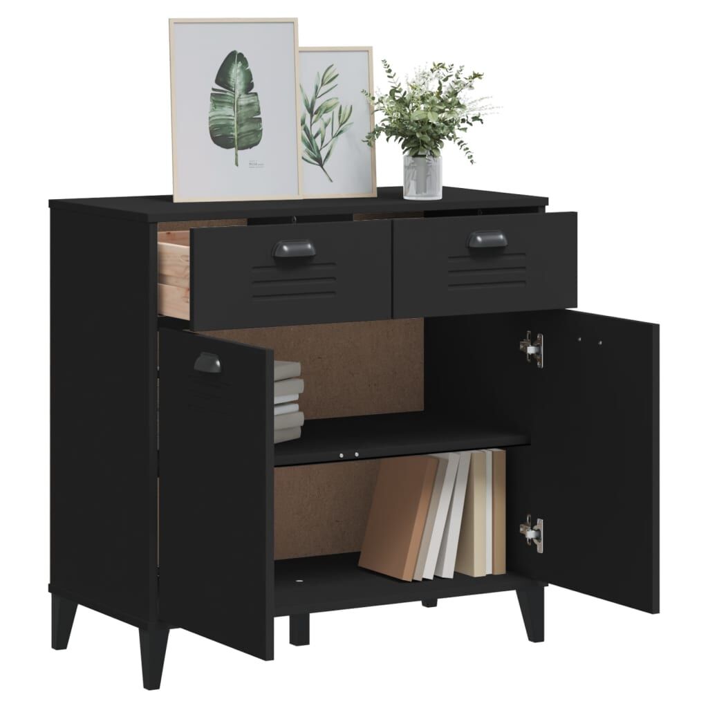 Sideboard VIKEN Black 80x40x80 cm Engineered Wood Price
