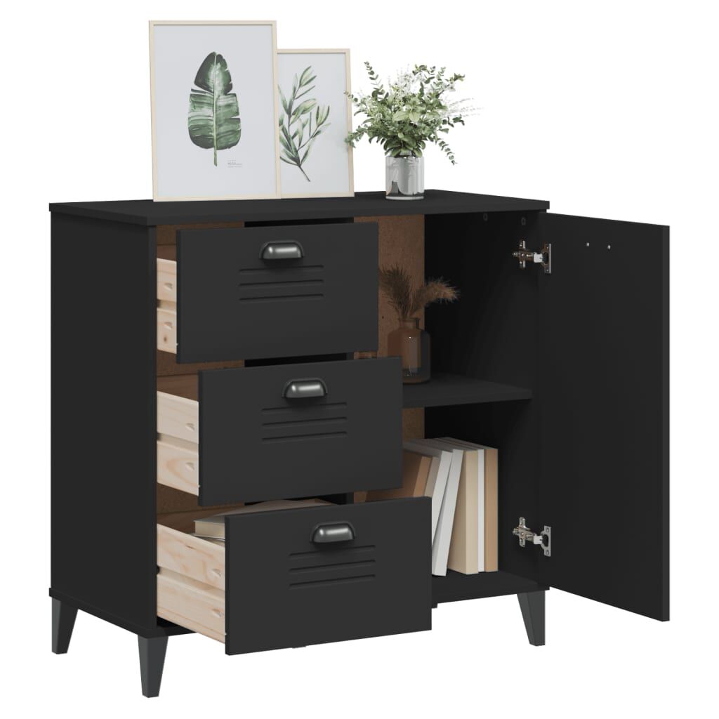 Sideboard VIKEN Black 80x40x80 cm Engineered Wood Price