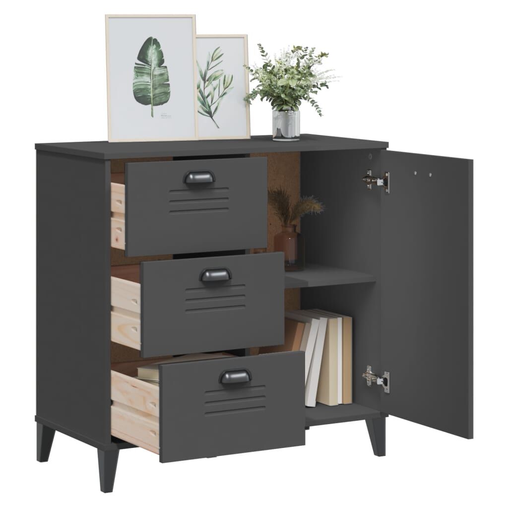 Sideboard VIKEN Anthracite Grey 80x40x80 cm Engineered Wood Price