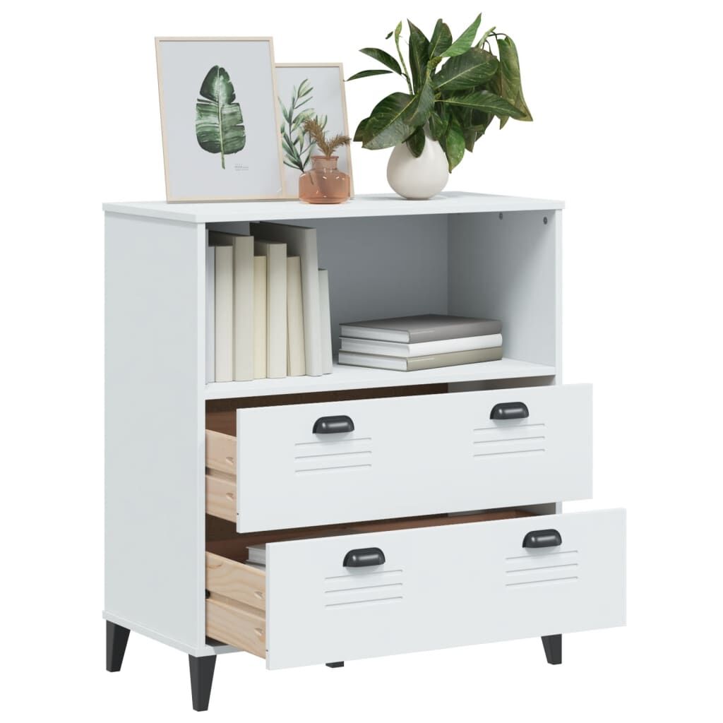 Bookcase VIKEN White 80x40x90 cm Engineered Wood Price
