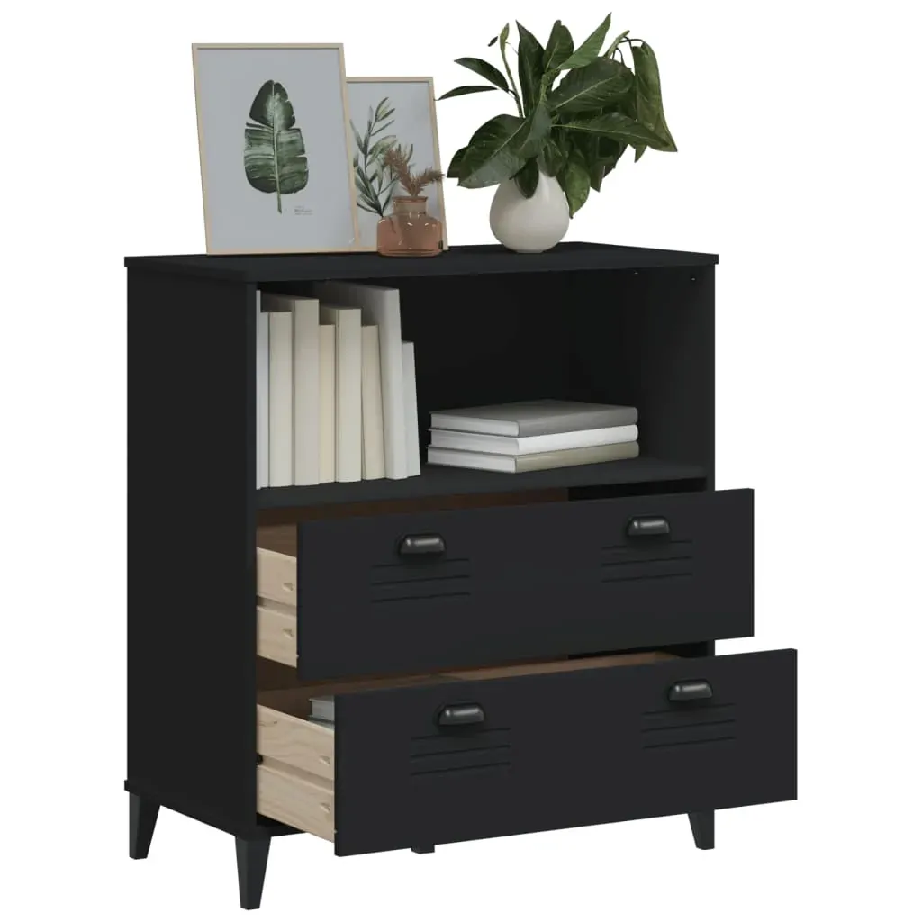 Bookcase VIKEN Black 80x40x90 cm Engineered Wood Price