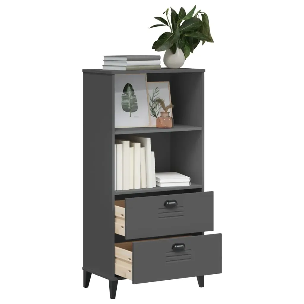 Bookcase VIKEN Anthracite Grey 60x35x123 cm Engineered Wood Price
