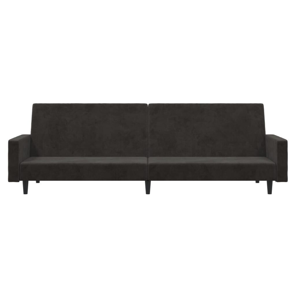 2-Seater Sofa Bed Dark Grey Velvet Price