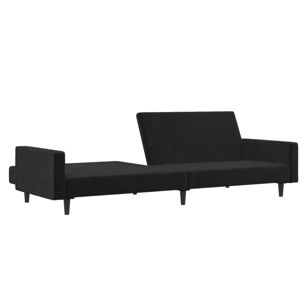 2-Seater Sofa Bed Black Velvet Price