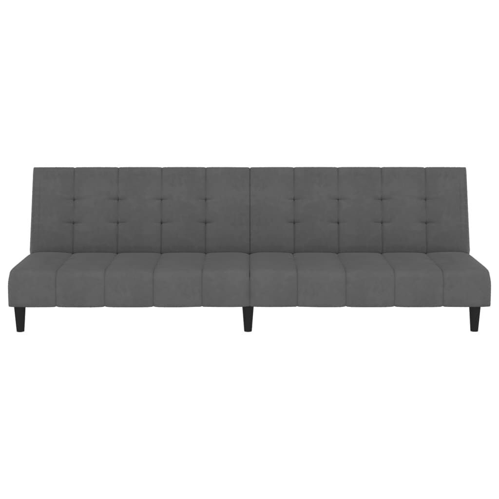2-Seater Sofa Bed Dark Grey Velvet Price