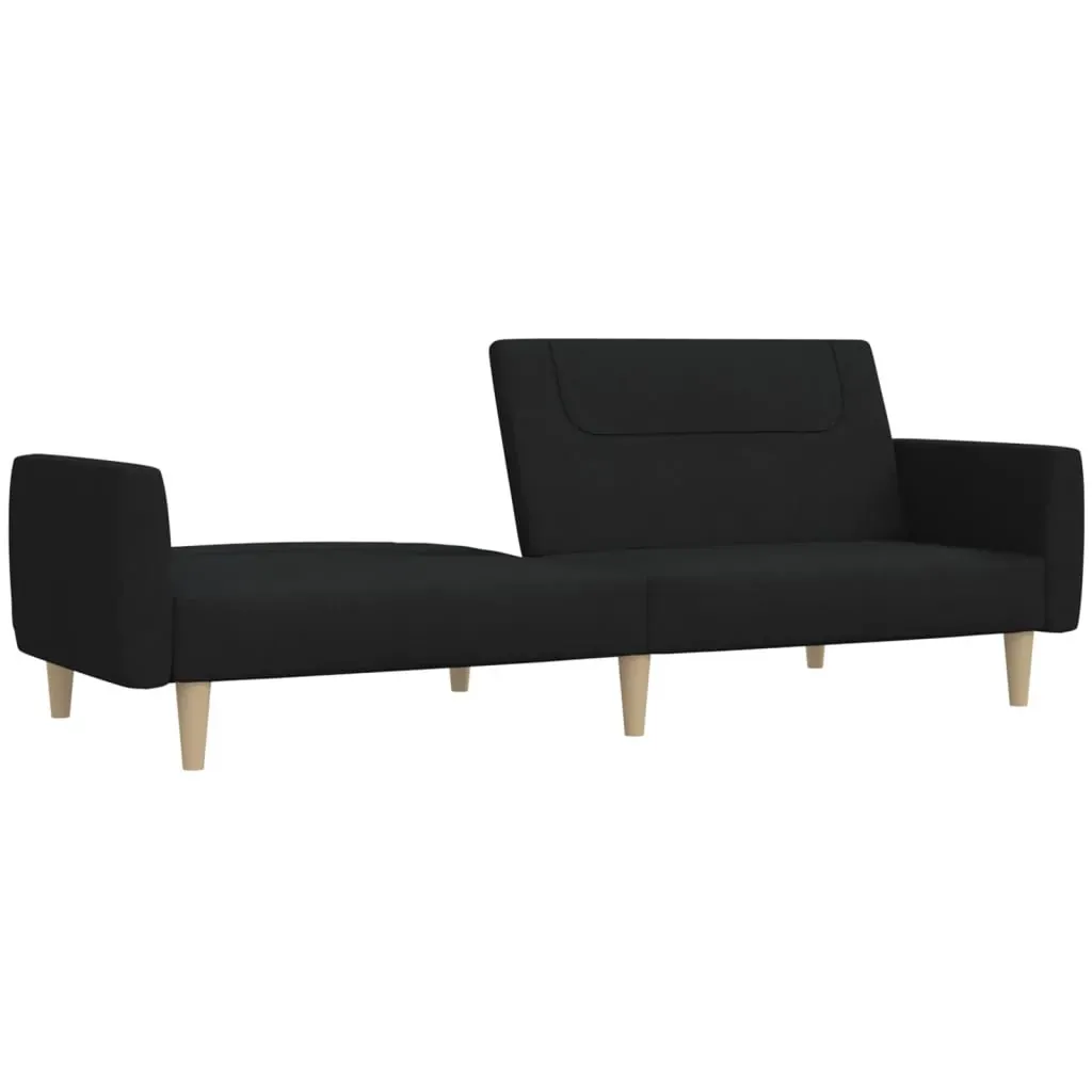 2-Seater Sofa Bed Black Fabric Price