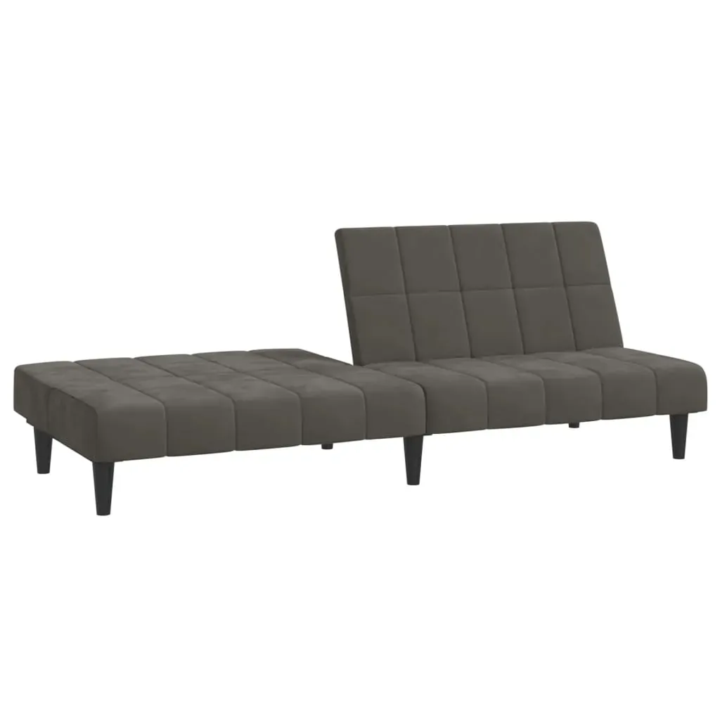 2-Seater Sofa Bed Dark Grey Velvet Price