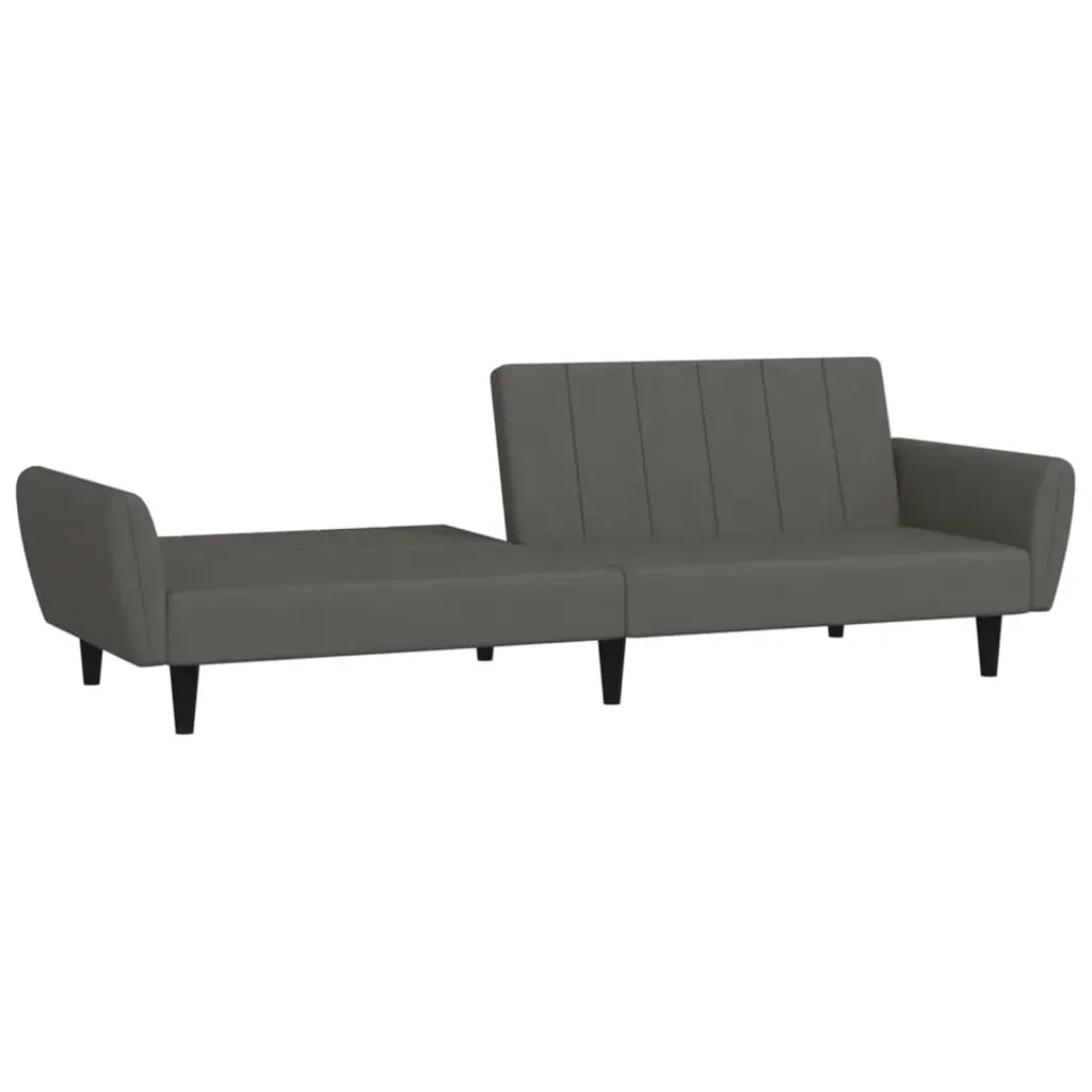 2-Seater Sofa Bed Dark Grey Velvet Price