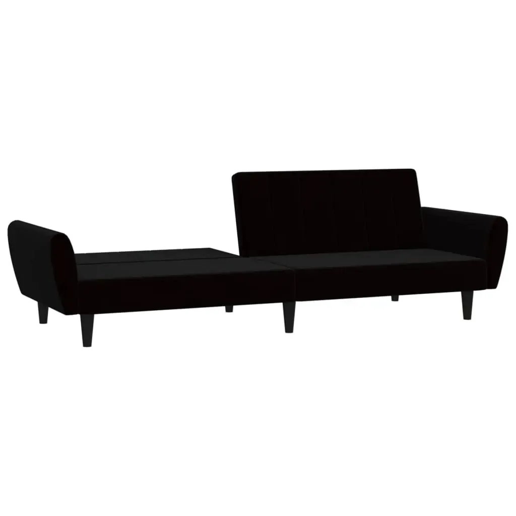 2-Seater Sofa Bed Black Velvet Price