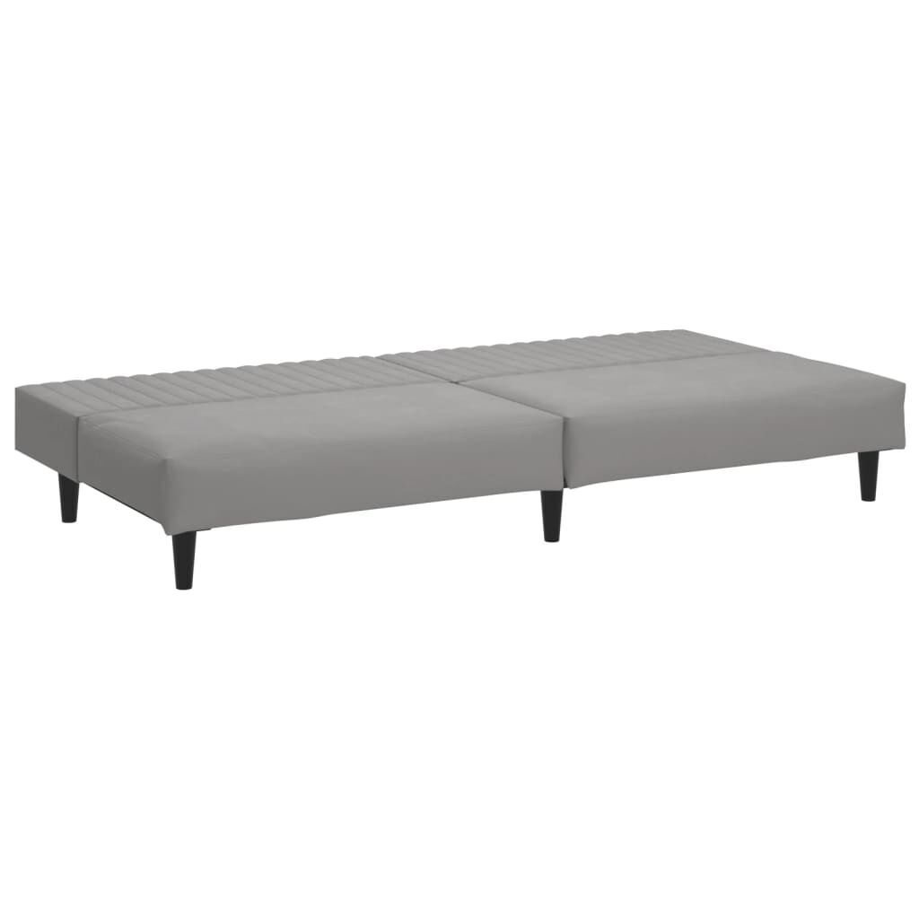 2-Seater Sofa Bed Light Grey Velvet Price