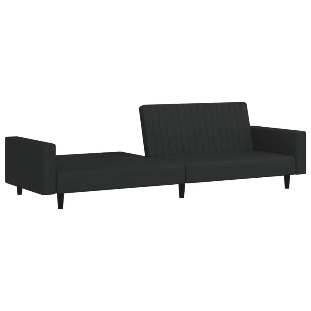 2-Seater Sofa Bed Black Velvet Price