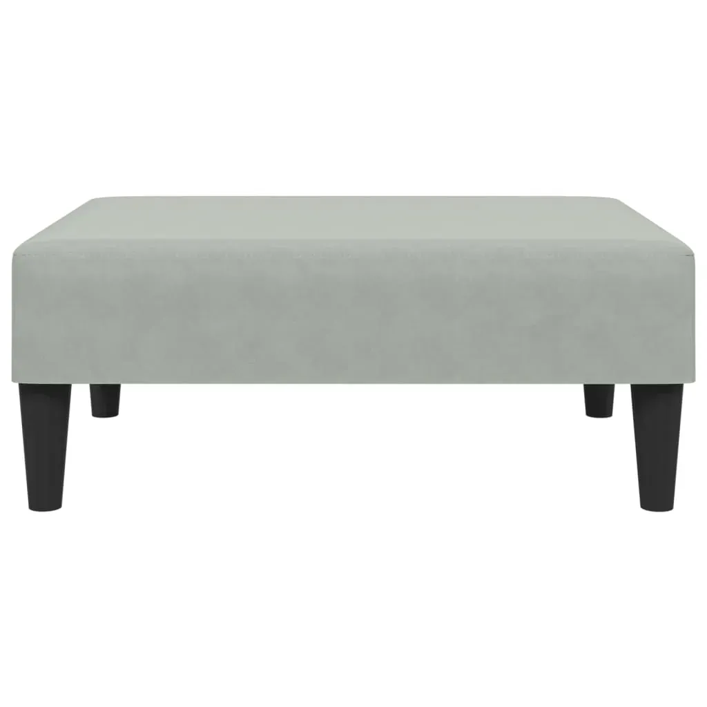 Footstool Light Grey 77x55x31 cm Velvet Price