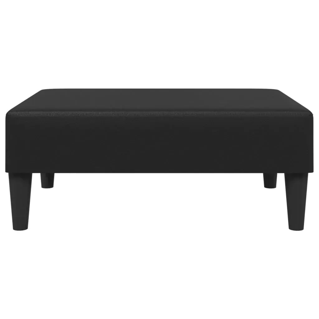 Footstool Black 77x55x31 cm Faux Leather Price