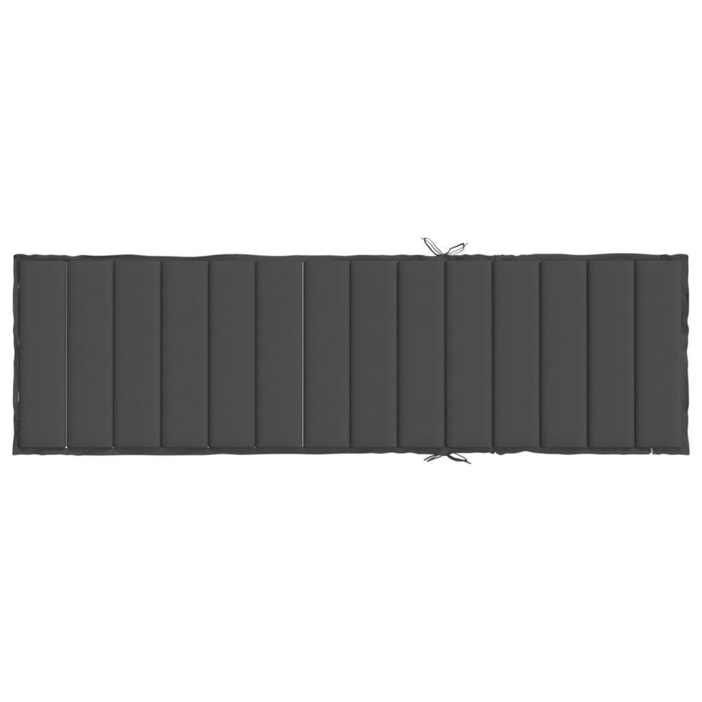 Sun Lounger Cushion Melange Anthracite 200x50x4 cm Fabric Price