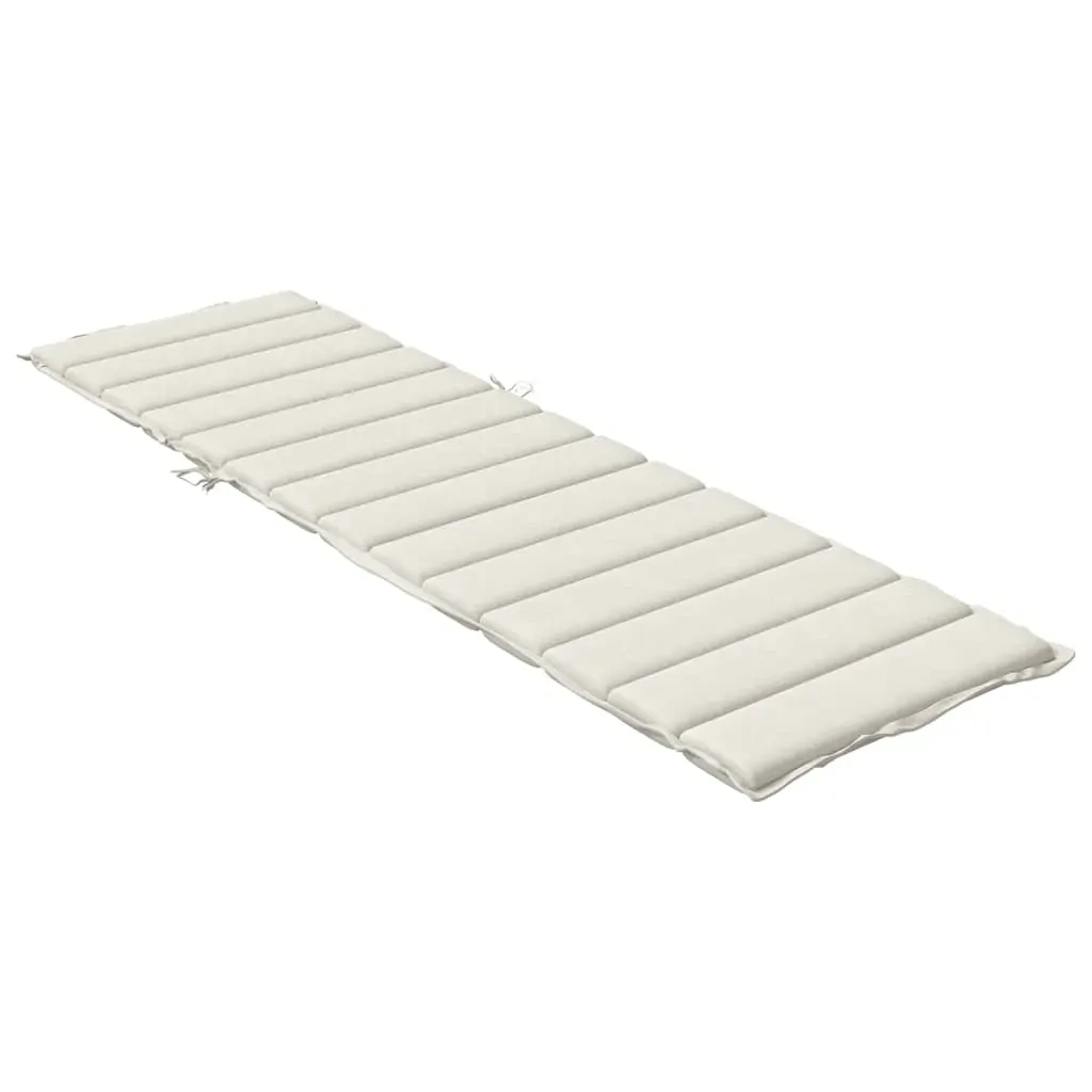 Sun Lounger Cushion Melange Cream 200x50x4 cm Fabric Price