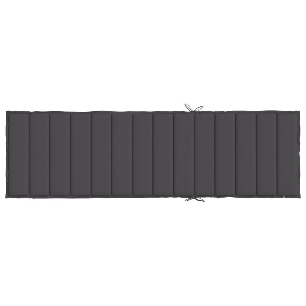 Sun Lounger Cushion Melange Anthracite 200x60x4 cm Fabric Price