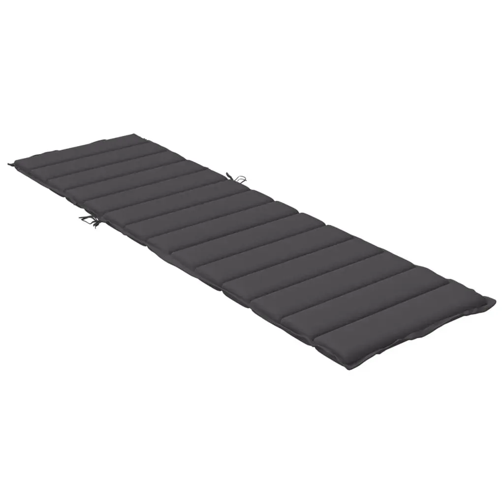 Sun Lounger Cushion Melange Anthracite 200x60x4 cm Fabric Price