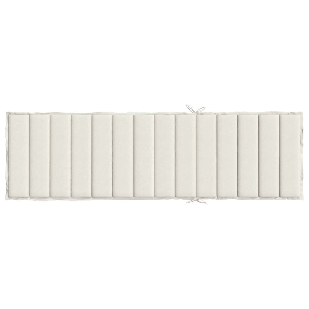 Sun Lounger Cushion Melange Cream 200x70x4 cm Fabric Price