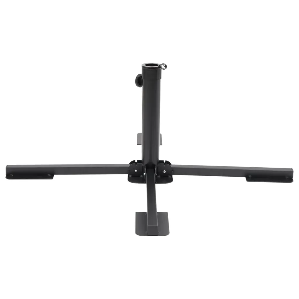 Parasol Base Foldable for Ø38/48 mm Pole Glossy Black Steel Price