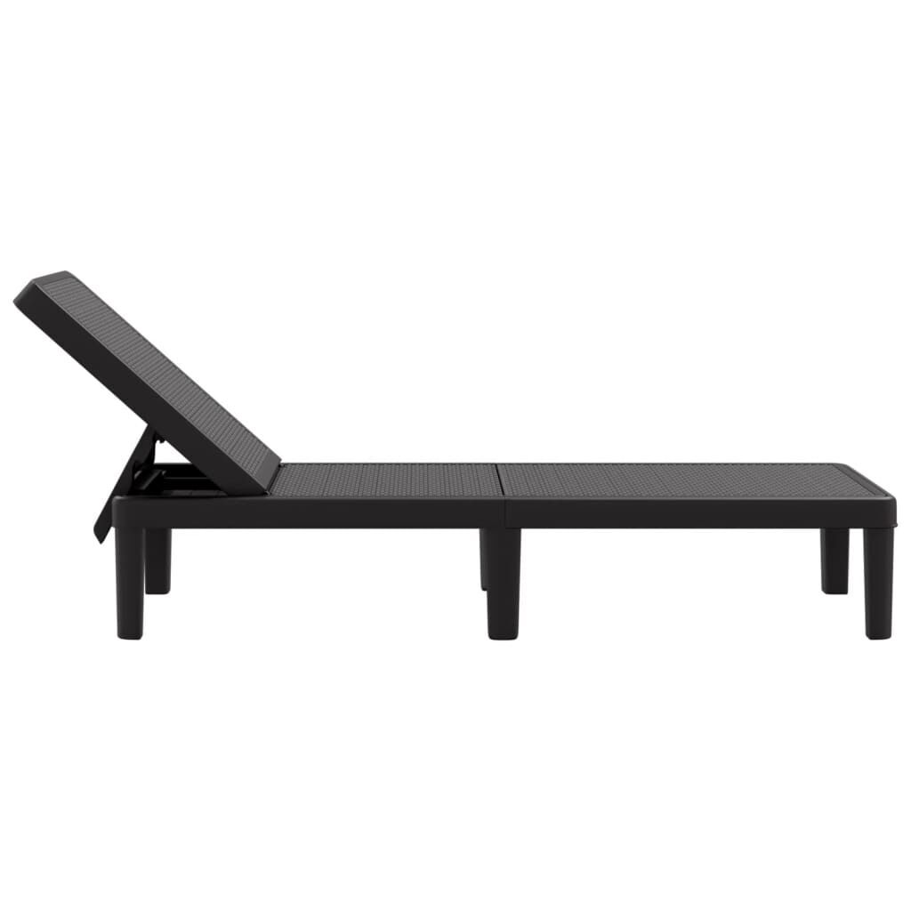 4-Way Height Adjustable Sun Lounger 155.5x57x28 cm Polypropylene Price