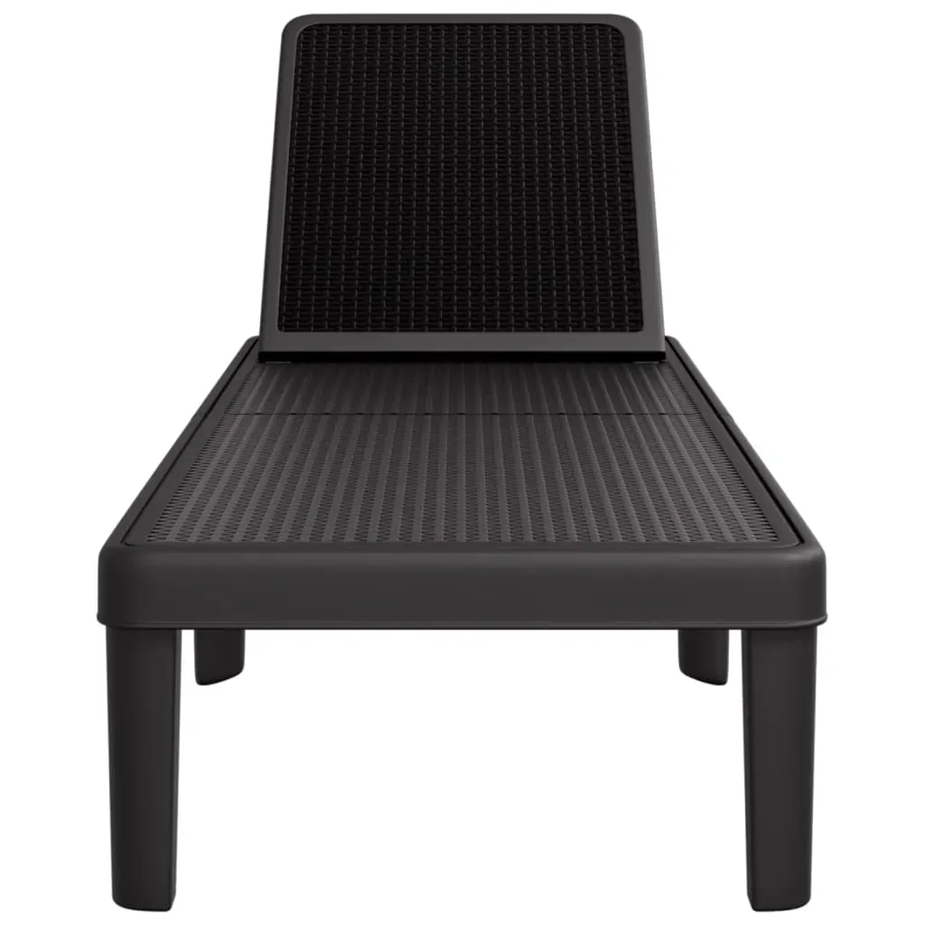 4-Way Height Adjustable Sun Lounger 155.5x57x28 cm Polypropylene Price