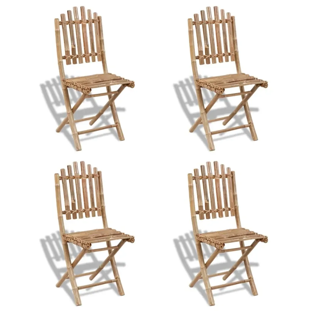 5 Piece Folding Outdoor Dining Set Bamboo Price