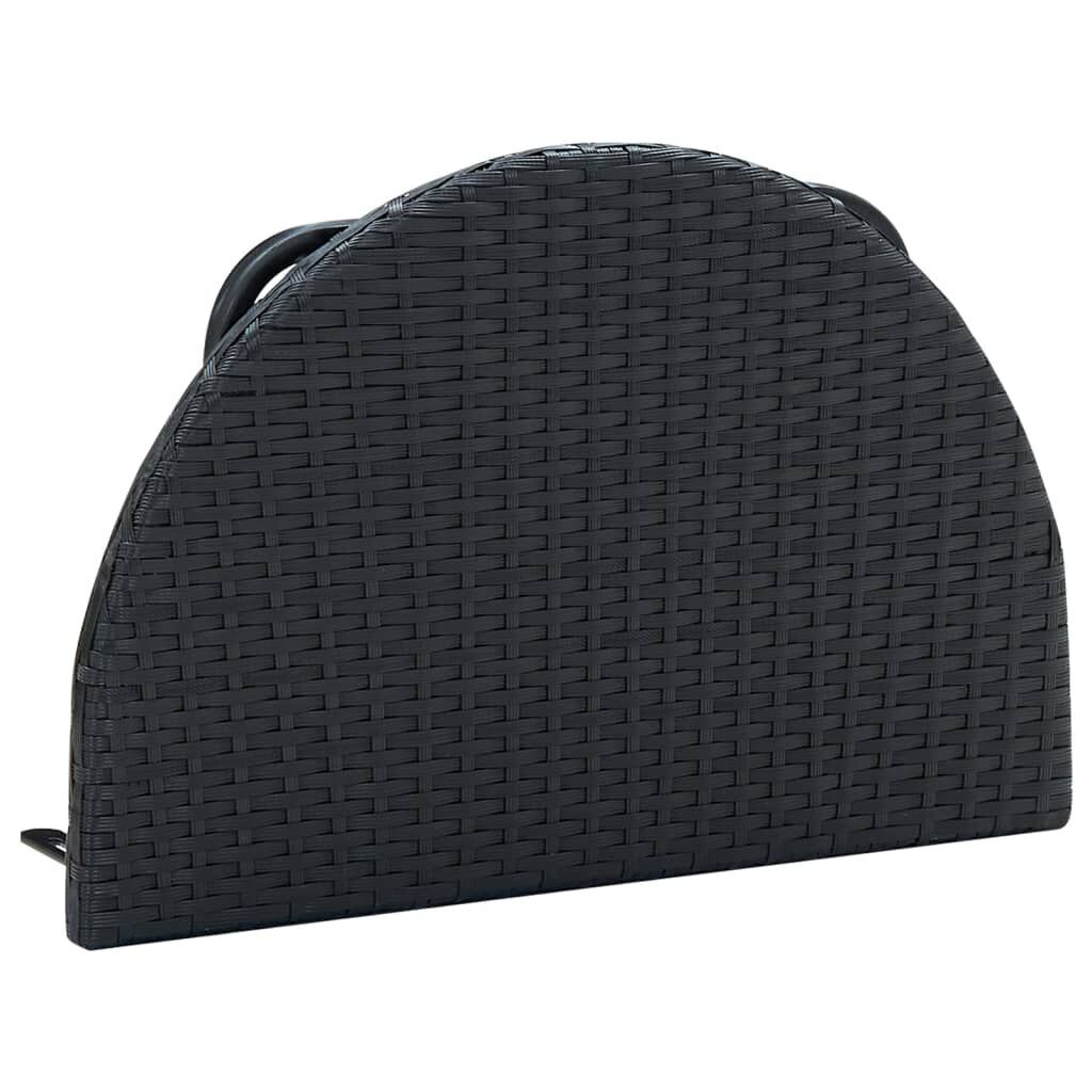Balcony Table 60x60x32 cm Black Poly Rattan Price
