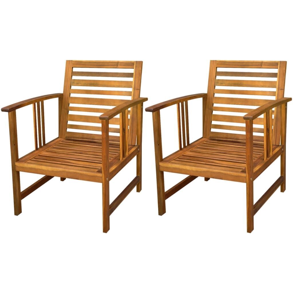 4 Piece Garden Lounge Set with Cushions Solid Acacia Wood Price