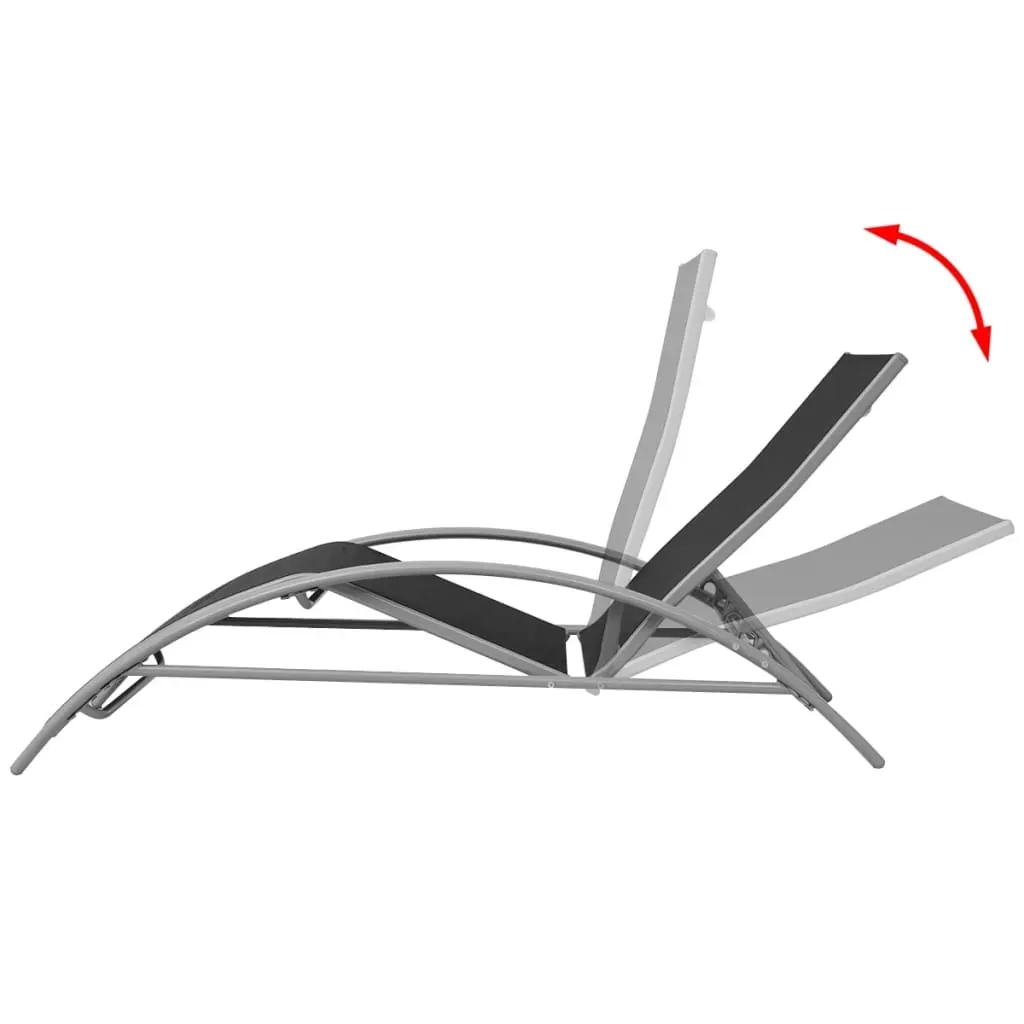 Sun Lounger Aluminium Black Price
