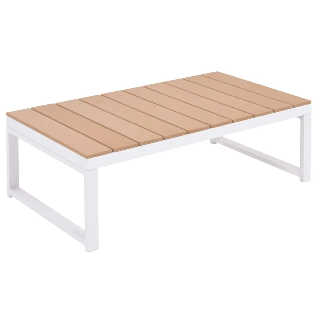 4 Piece Garden Lounge Set with Cushions Aluminium and WPC Price