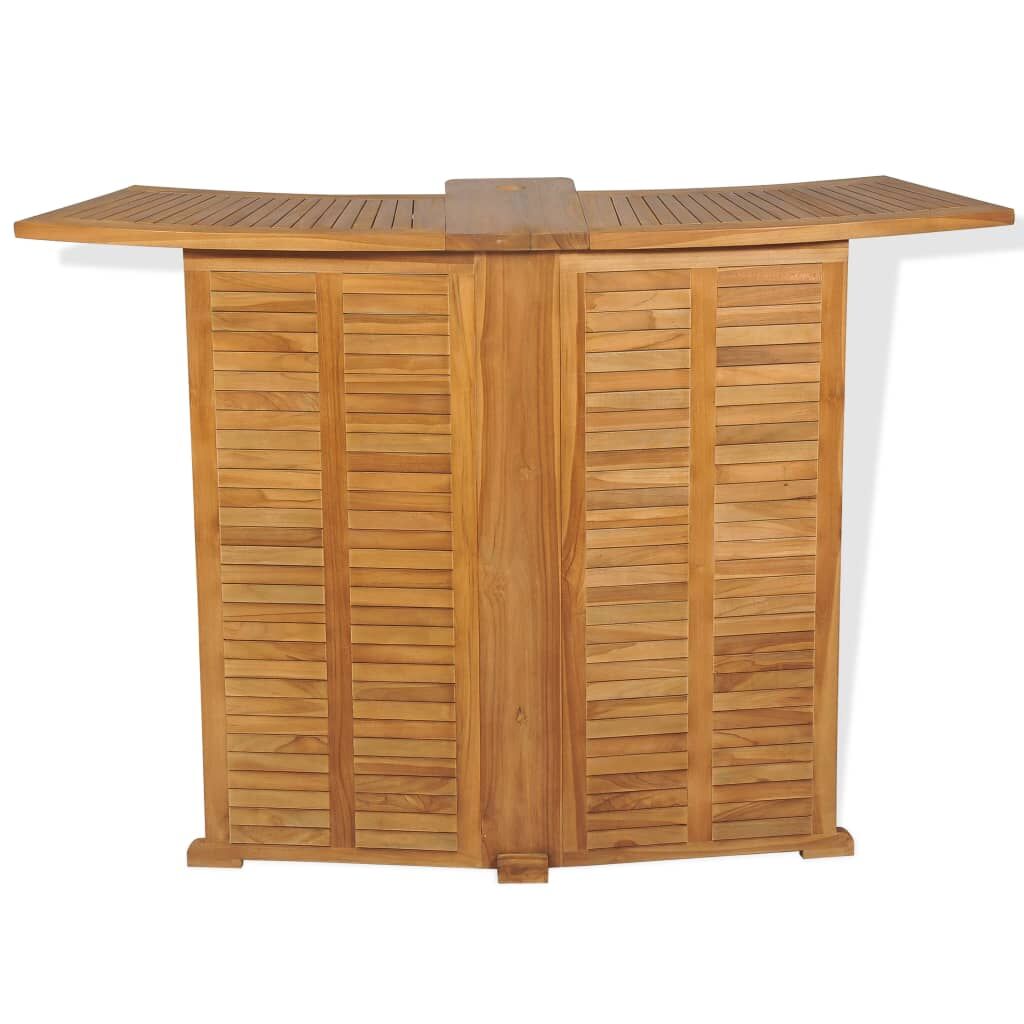Folding Bar Table 155x53x105 cm Solid Teak Wood Price