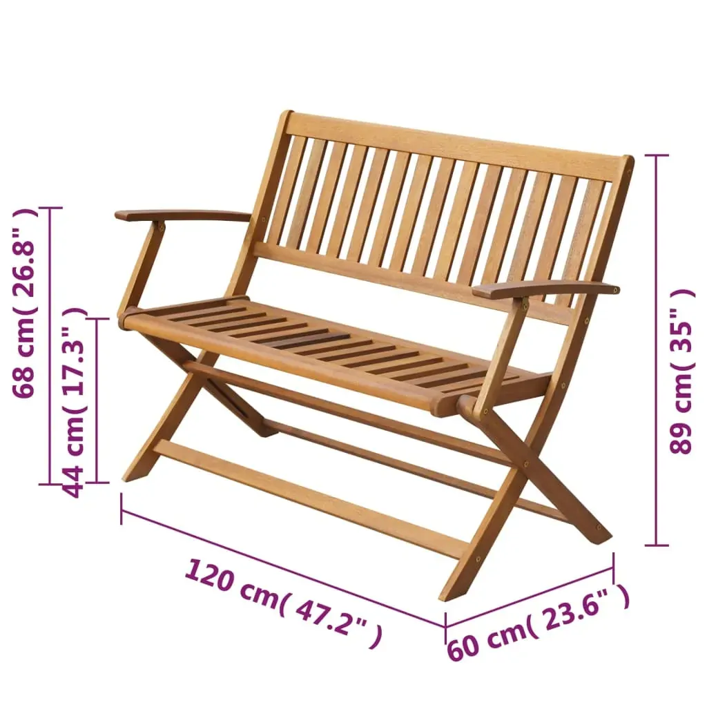 Garden Bench 120 cm Solid Acacia Wood Price