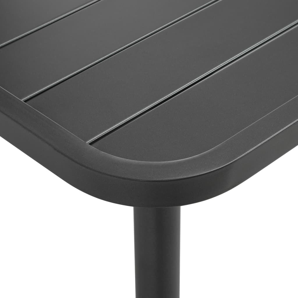 5 Piece Outdoor Dining Set Steel Dark Grey Price