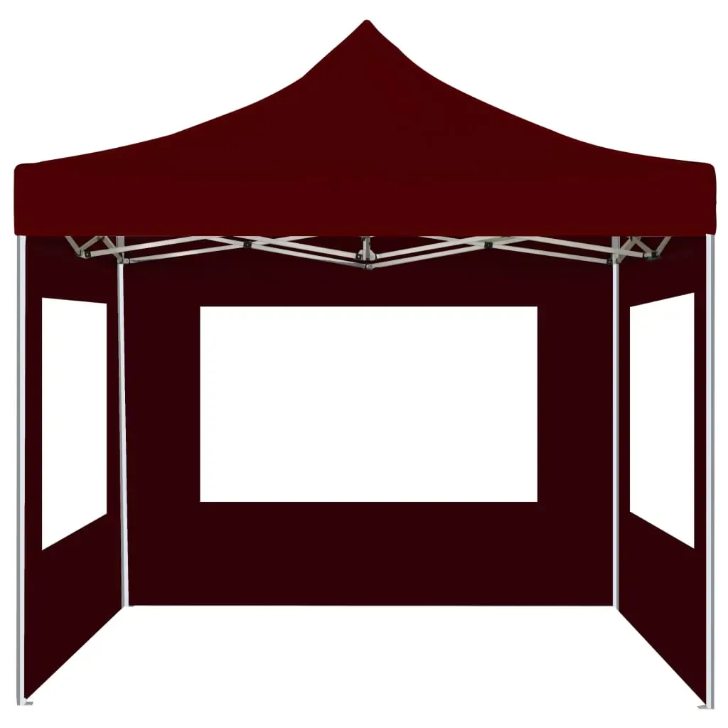 Professional Folding Party Tent with Walls Aluminium 3x3 m Wine Red Price