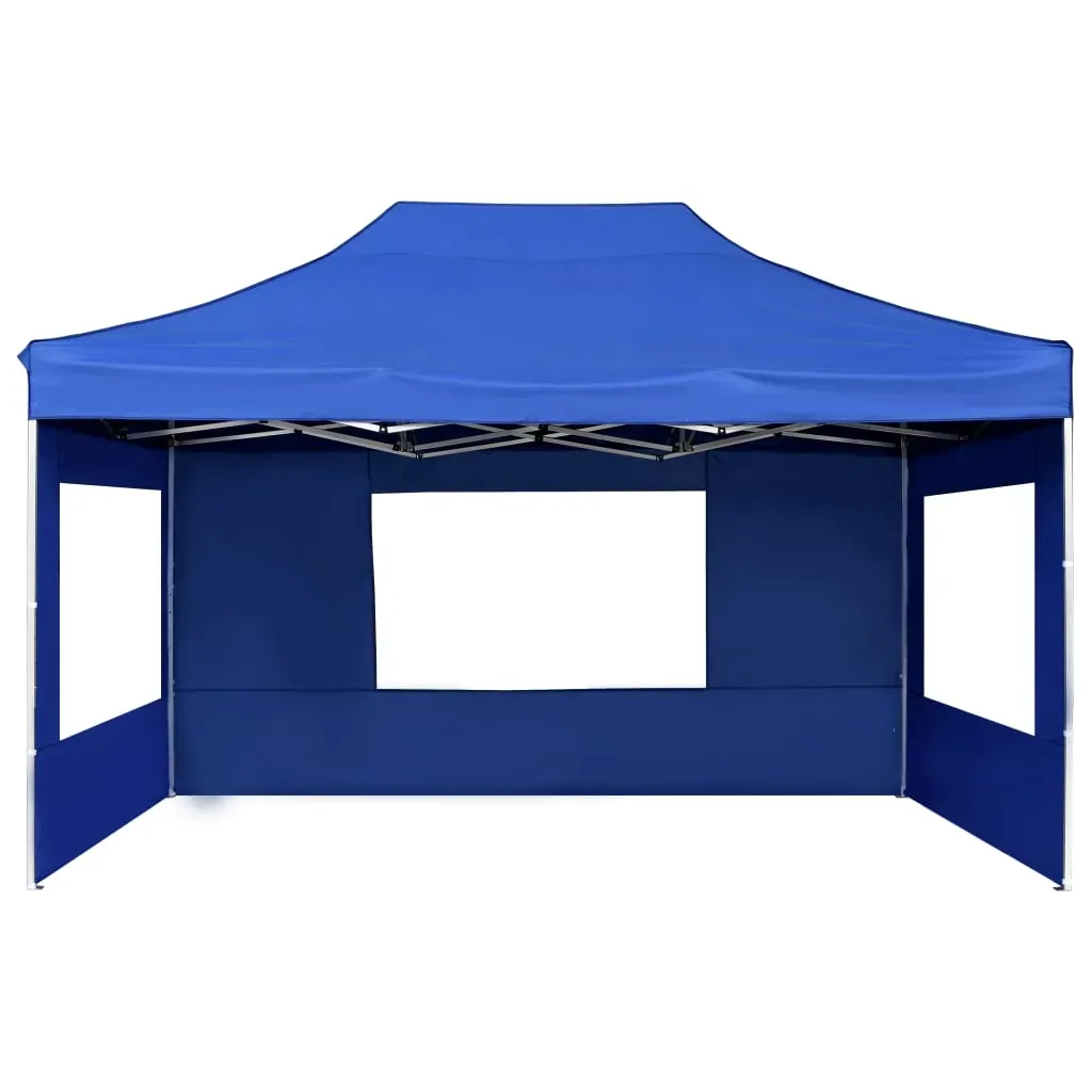 Professional Folding Party Tent with Walls Aluminium 4.5x3 m Blue Price