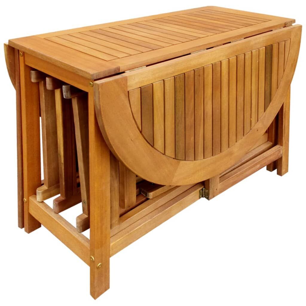 5 Piece Folding Outdoor Dining Set Solid Acacia Wood Price