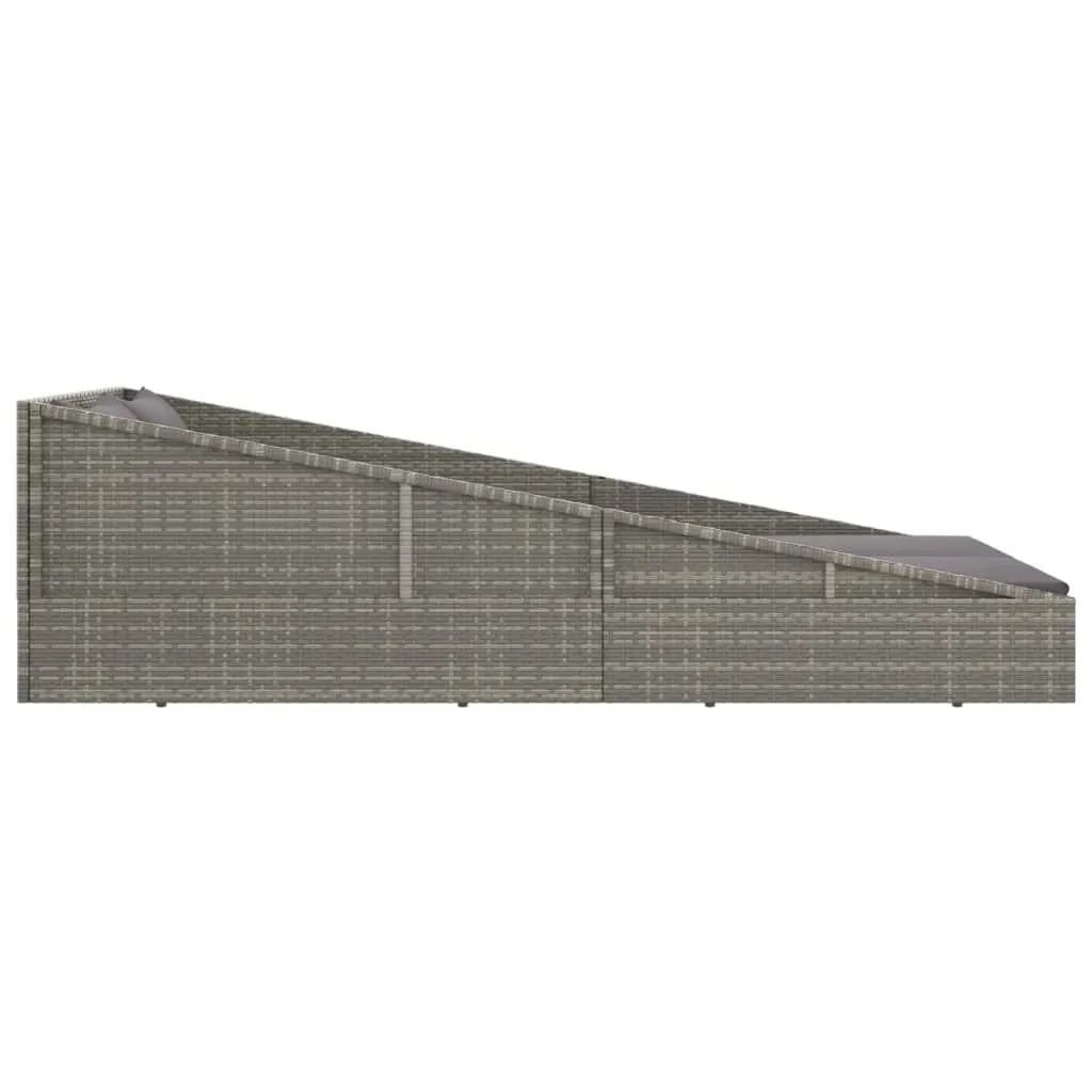 Garden Bed Grey 110x200 cm Poly Rattan Price