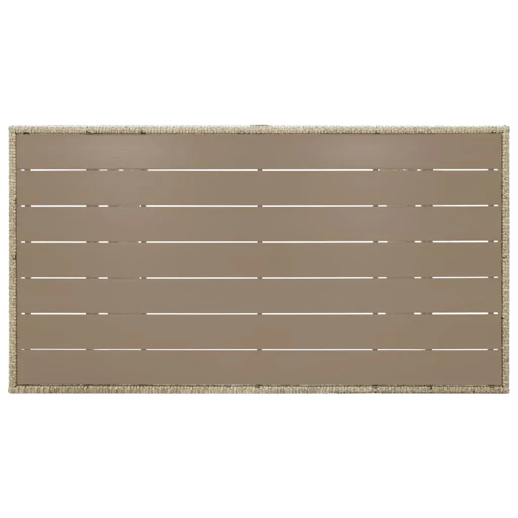 Garden Table Grey 130x70x66 cm Poly Rattan Price
