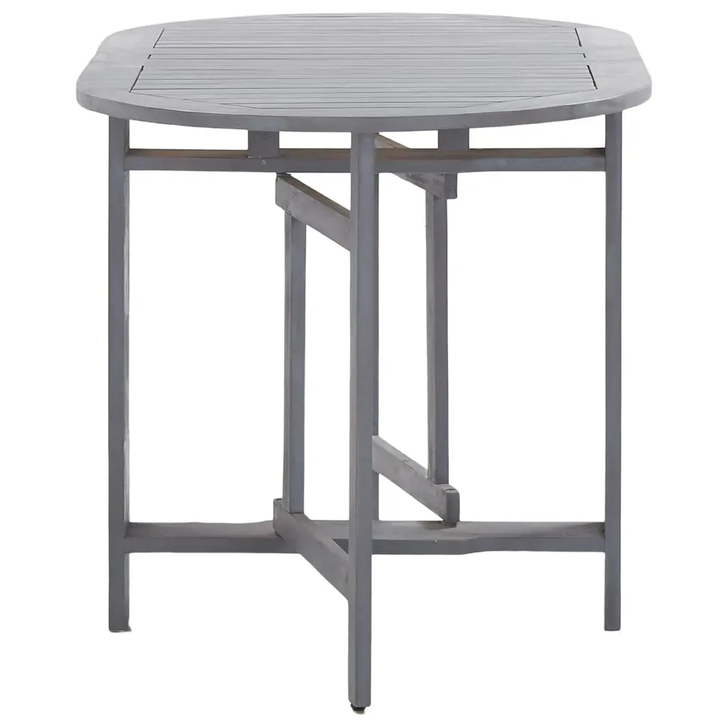 Garden Table Grey 120x70x74 cm Solid Acacia Wood Price