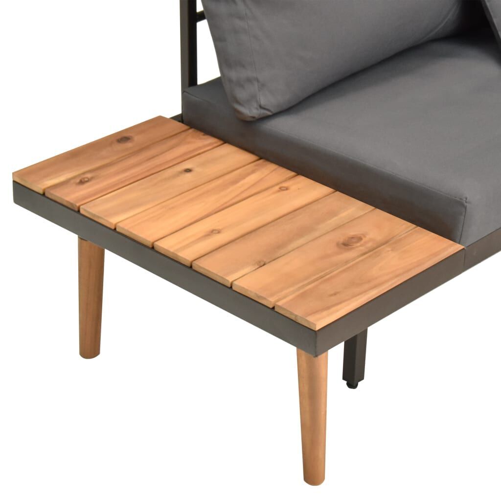 4 Piece Garden Lounge Set with Cushions Solid Acacia Wood Price