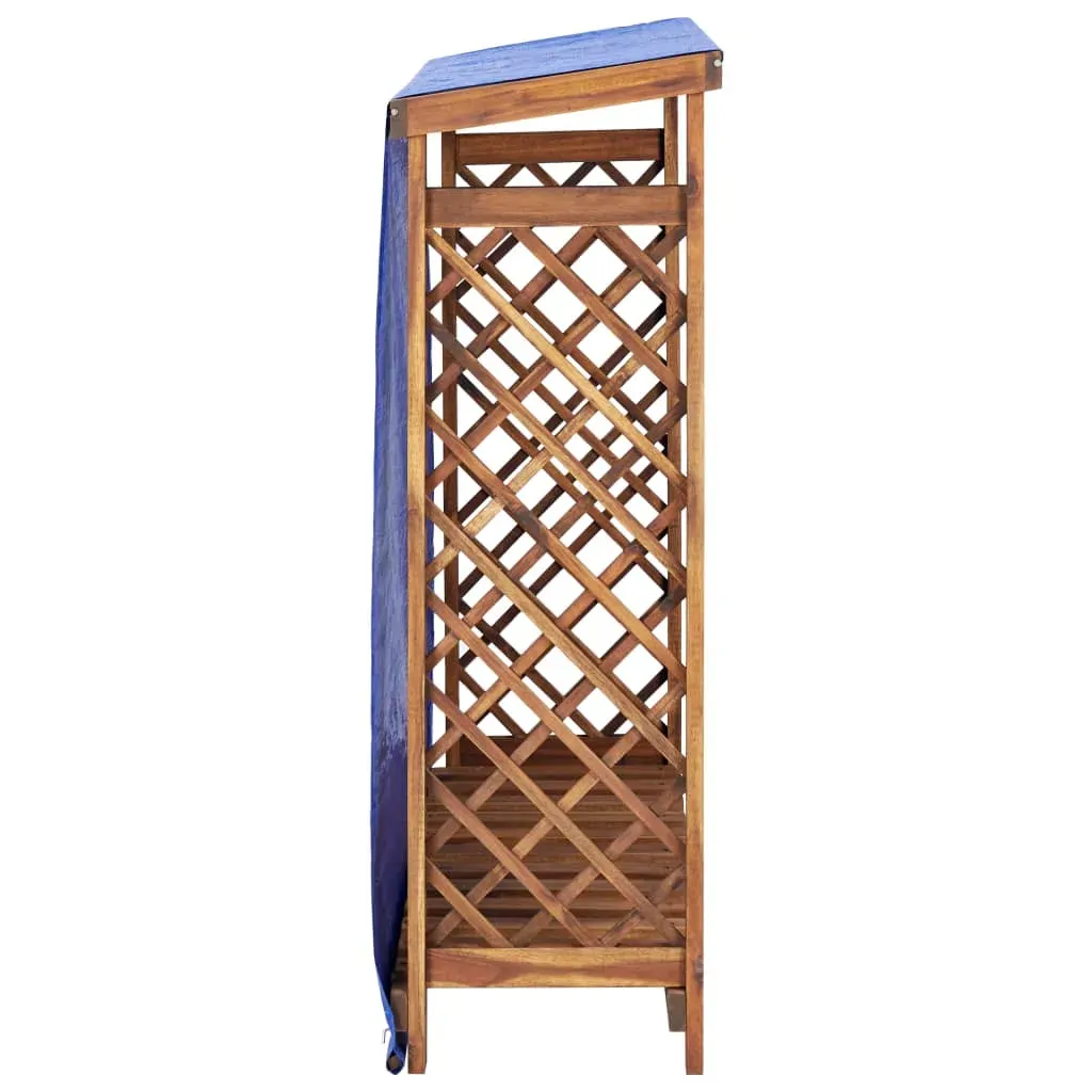 Firewood Storage Shed 105x38x115 cm Solid Acacia Wood Price